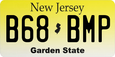 NJ license plate B68BMP