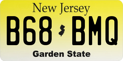 NJ license plate B68BMQ