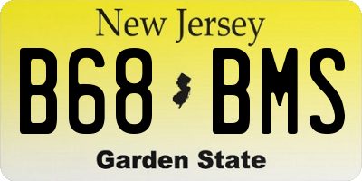 NJ license plate B68BMS