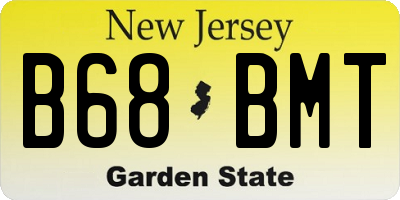 NJ license plate B68BMT
