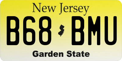 NJ license plate B68BMU