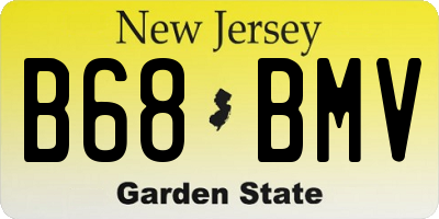 NJ license plate B68BMV