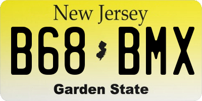NJ license plate B68BMX