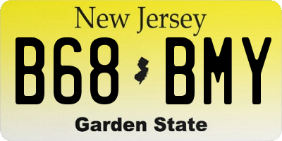 NJ license plate B68BMY