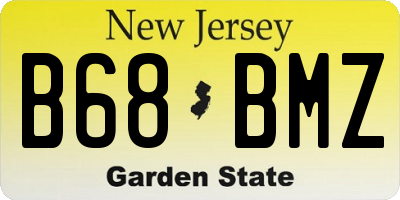 NJ license plate B68BMZ