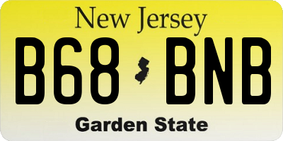 NJ license plate B68BNB