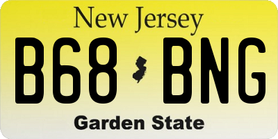 NJ license plate B68BNG