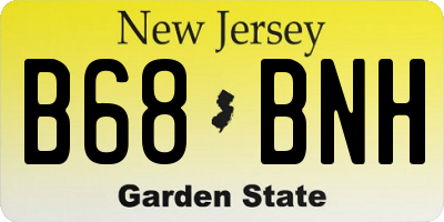 NJ license plate B68BNH