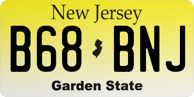 NJ license plate B68BNJ