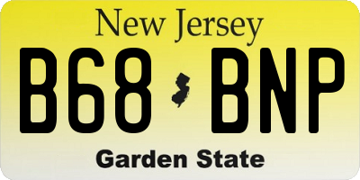NJ license plate B68BNP