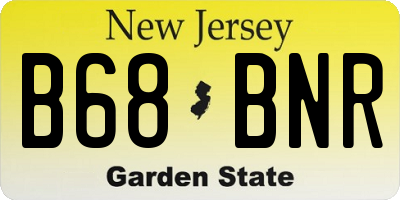 NJ license plate B68BNR