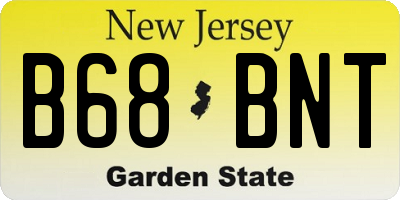 NJ license plate B68BNT