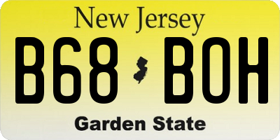 NJ license plate B68BOH
