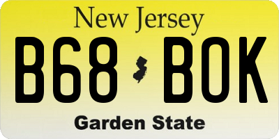 NJ license plate B68BOK
