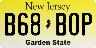 NJ license plate B68BOP