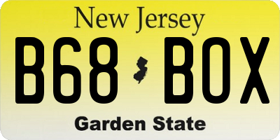 NJ license plate B68BOX
