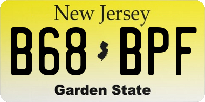NJ license plate B68BPF