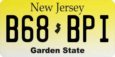 NJ license plate B68BPI