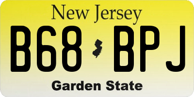 NJ license plate B68BPJ
