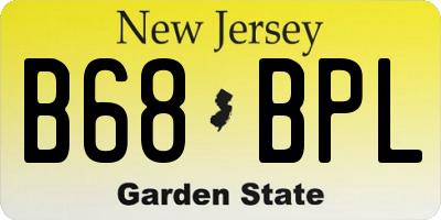 NJ license plate B68BPL