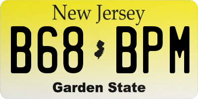 NJ license plate B68BPM