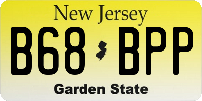 NJ license plate B68BPP