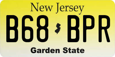 NJ license plate B68BPR
