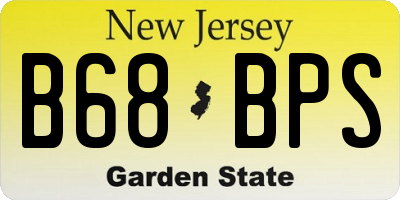 NJ license plate B68BPS
