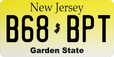 NJ license plate B68BPT