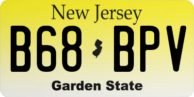NJ license plate B68BPV