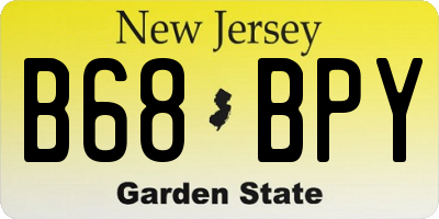 NJ license plate B68BPY