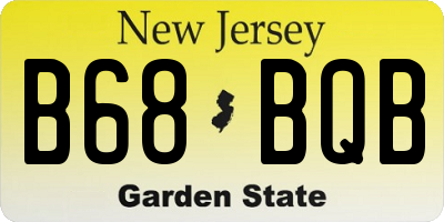 NJ license plate B68BQB