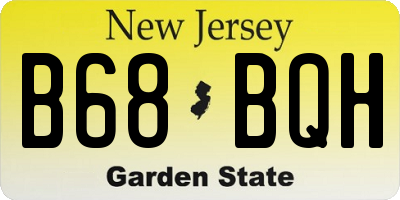 NJ license plate B68BQH