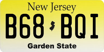NJ license plate B68BQI