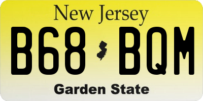 NJ license plate B68BQM