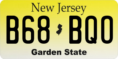 NJ license plate B68BQO