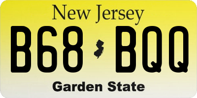 NJ license plate B68BQQ