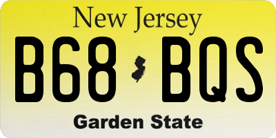NJ license plate B68BQS