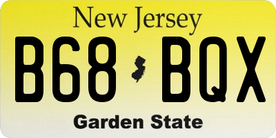 NJ license plate B68BQX
