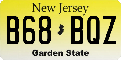 NJ license plate B68BQZ