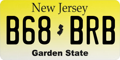 NJ license plate B68BRB
