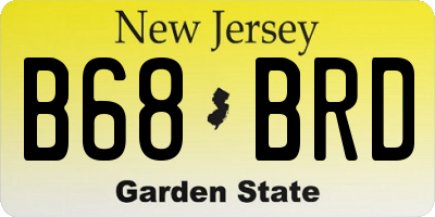 NJ license plate B68BRD