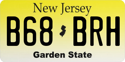 NJ license plate B68BRH