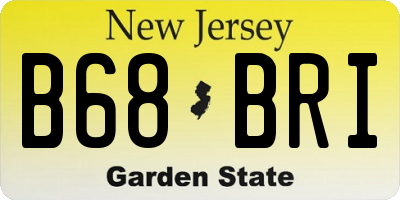 NJ license plate B68BRI