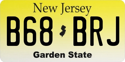NJ license plate B68BRJ