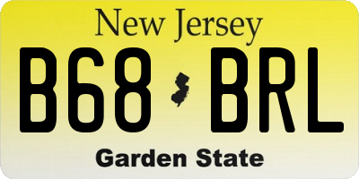 NJ license plate B68BRL