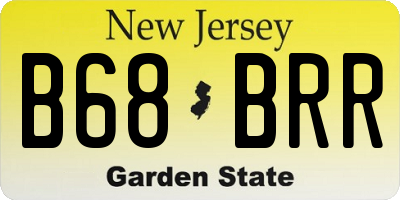 NJ license plate B68BRR