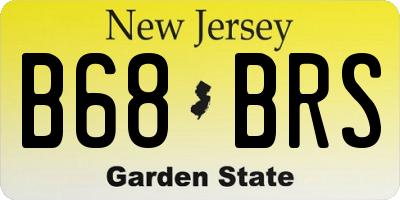 NJ license plate B68BRS