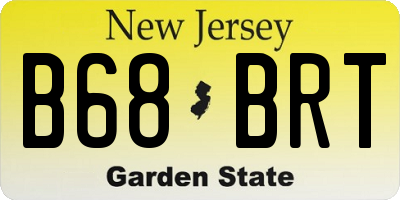 NJ license plate B68BRT