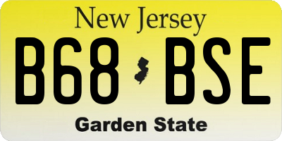 NJ license plate B68BSE
